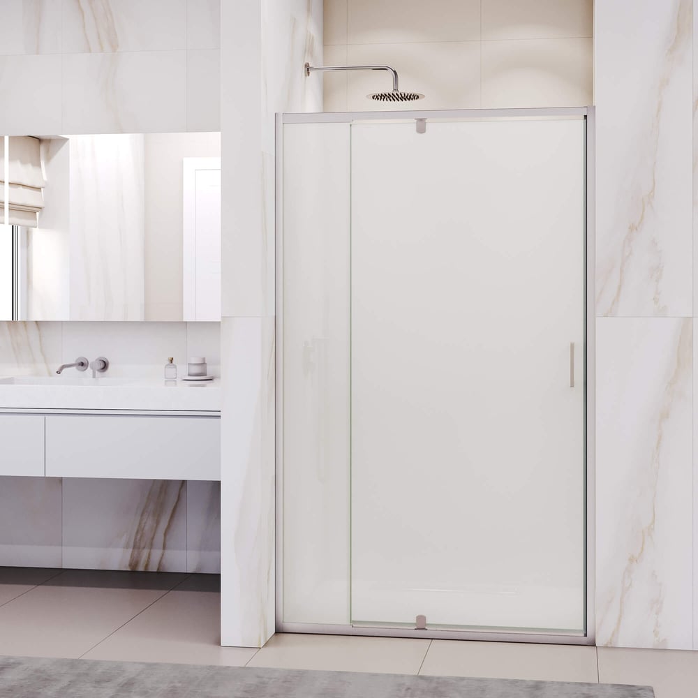 Изображение товара Душевая дверь RGW 90-100x195 см раскладная распашная анодированный алюминий