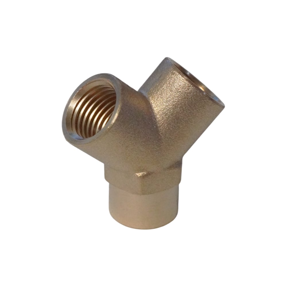 Изображение товара Фитинг Y-образный WIEDERKRAFT WDK-20FF латунь резьба 1/4 PT для труб