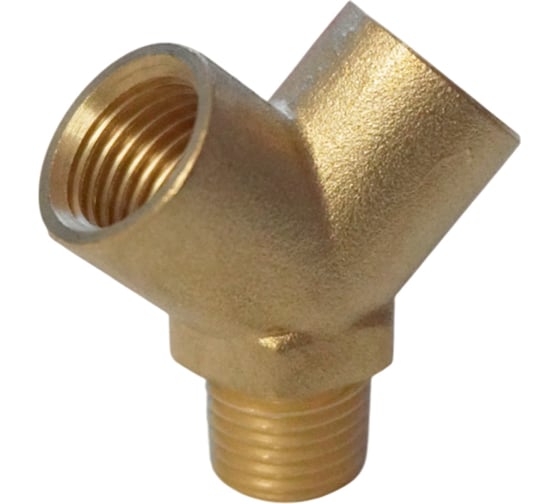 Изображение товара Фитинг Y - образный WIEDERKRAFT резьба 1/4 PT, F-M-F (внутренний/внутренний/внешний), латунь WDK-20FM