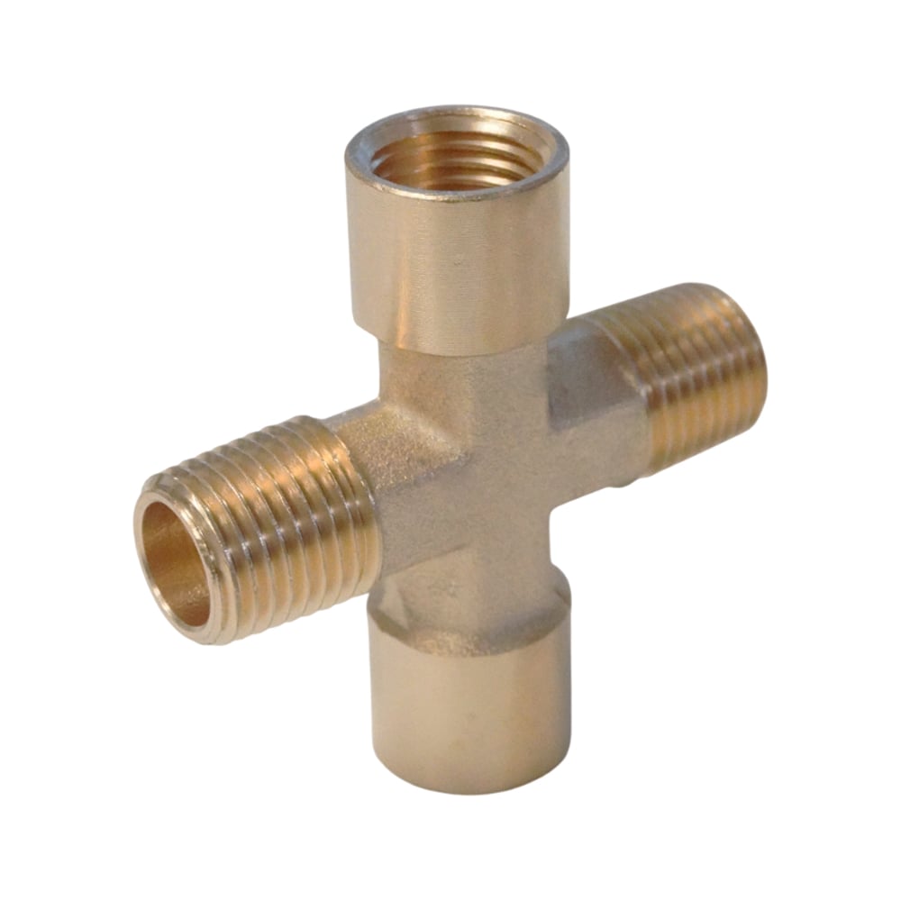 Изображение товара Обводной фитинг X образный WIEDERKRAFT латунь 1/4 PT резьба