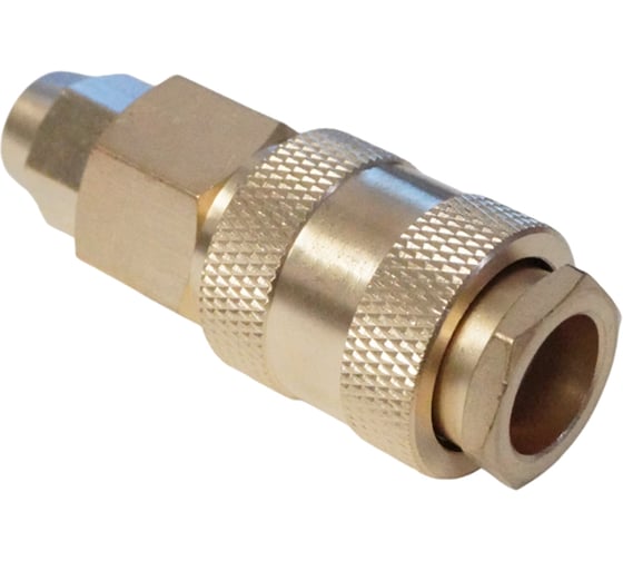 Изображение товара Быстроразъемное соединение пневматическое WIEDERKRAFT с обжимной гайкой под шланг 5х8 мм, латунь WDK-20SPB