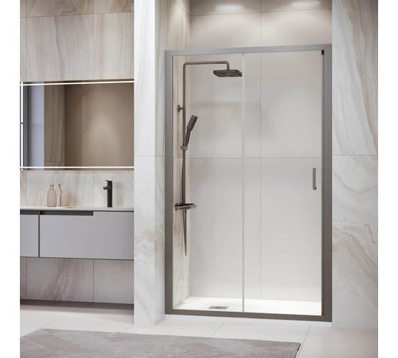 Изображение товара Душевая дверь RGW 170*195 PA-14 Gr Серый/Прозрачное/6 мм (EasyClean) 41081417-110