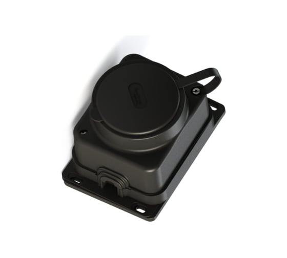 Изображение товара Колодка Systeme Electric MultiSet 1х розетка, 2К+З, каучуковая, 16А, 250В, IP44, черная MST4003BK