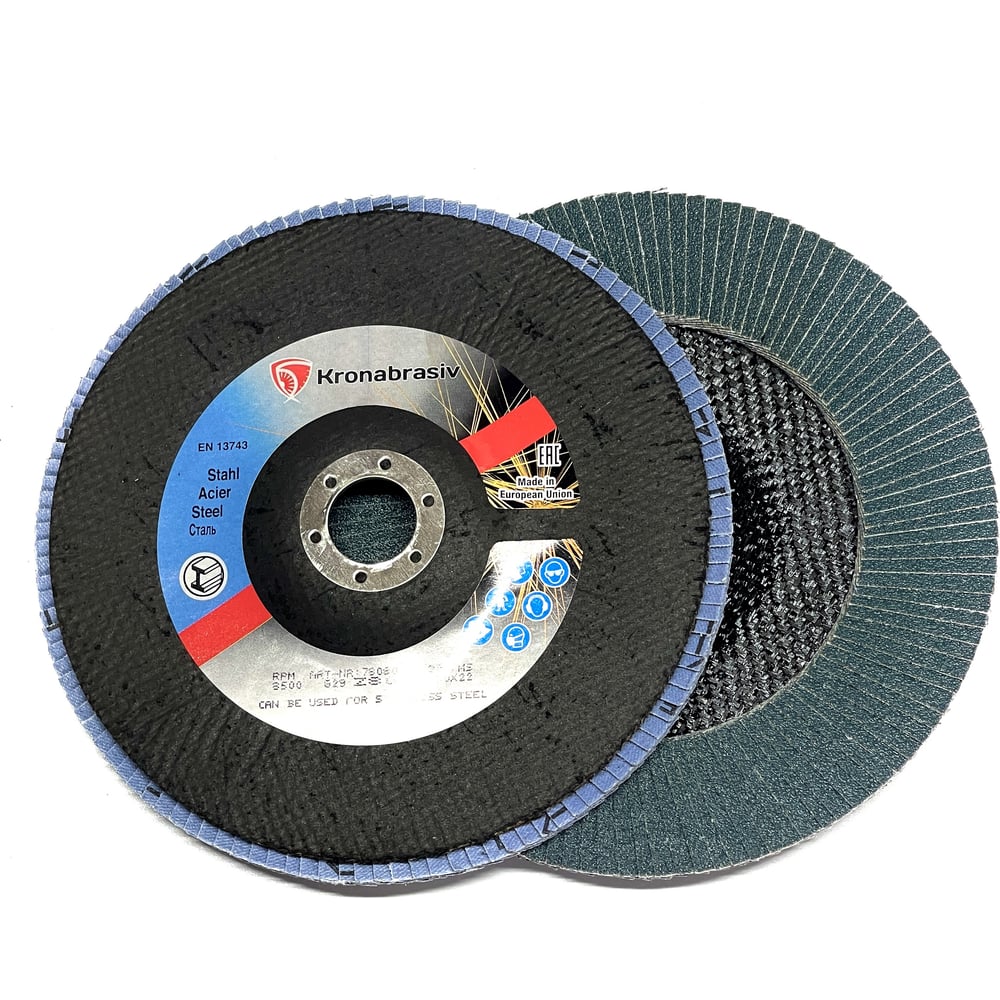 Изображение товара Круг лепестковый торцевой KRONABRASIV Typ G29 180x22.23 мм шлифовальный диск по металлу