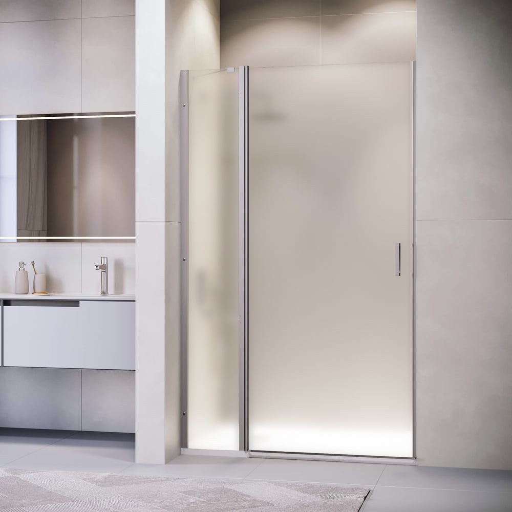 Изображение товара Душевая дверь RGW 120*195 LE-004-Gr матовая со стеклом 6 мм распашная