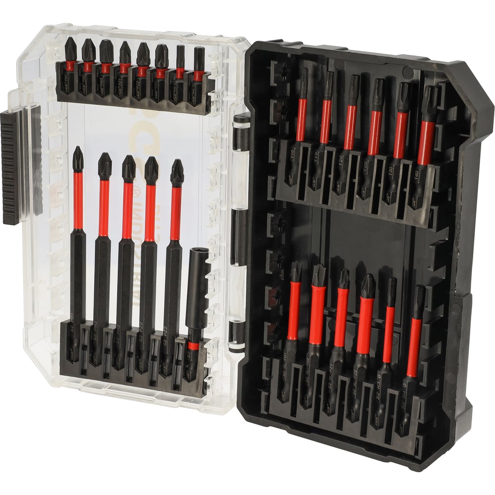 Изображение товара Набор бит SGS 26 шт S2 PH/PZ/TORX/HEX для профессионального использования