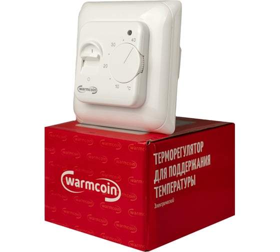 Изображение товара Терморегулятор механический для обогревателей Warmcoin W70.16 белый RTC 70.16