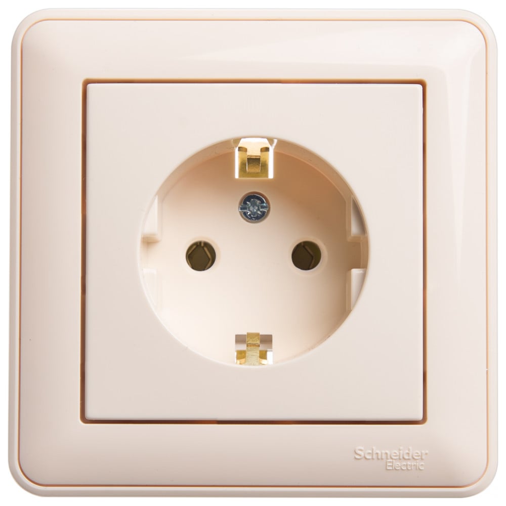 Изображение товара 1-местная розетка Systeme Electric W59 16А IP20 слоновая кость