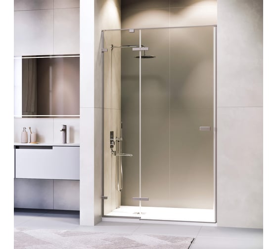 Изображение товара Душевая дверь RGW 100*200 SV-004-Gr Серый/Прозрачное/8 мм (EasyClean) 353200410-110