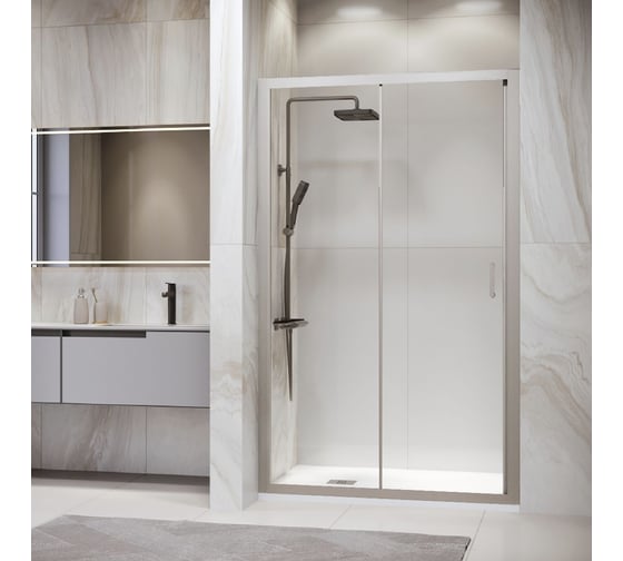 Изображение товара Душевая дверь RGW 100*195 PA-14 Хром/Прозрачное/6 мм (EasyClean) 41081410-11