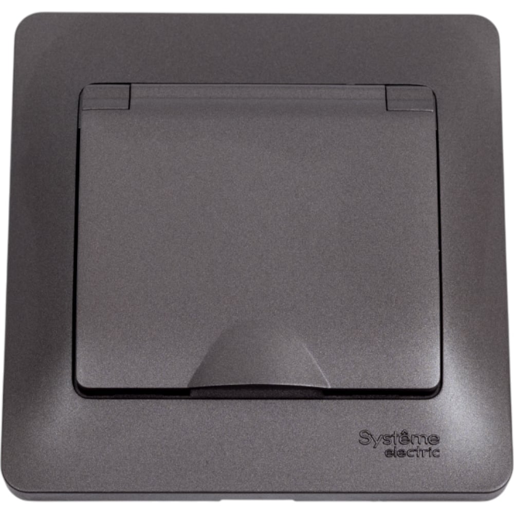 Изображение товара 1-местная розетка Systeme Electric Glossa 16А IP20 скрытая проводка с заземлением