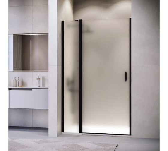 Изображение товара Душевая дверь RGW 100*195 LE-004-B Чёрный/Матовое/6 мм 351200410-24