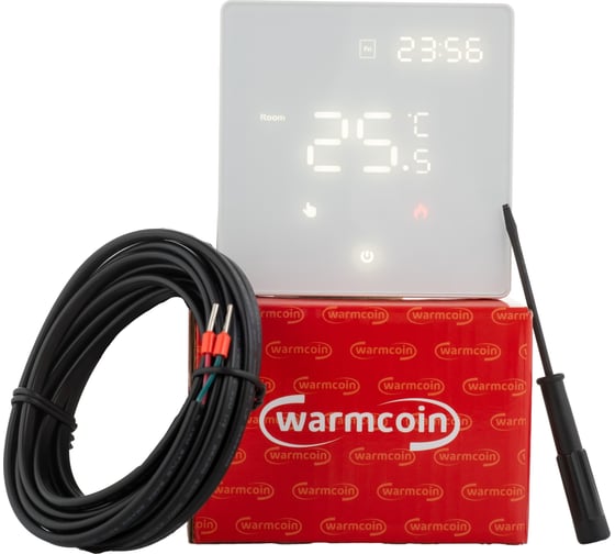 Изображение товара Терморегулятор программируемый с WiFi Warmcoin W500i SNOW W500_белый_WIFI