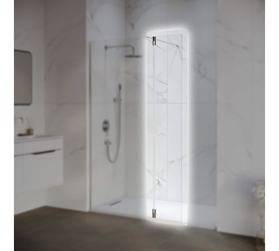 Изображение товара Боковая панель RGW 30*195 Z-070 Хром/Прозрачное/6 мм (Easy) 352207003-11