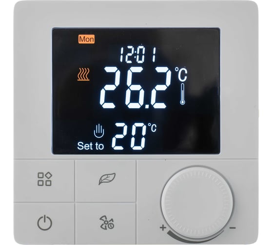 Изображение товара Терморегулятор программируемый Warmcoin W101 белый WС_W101_белый
