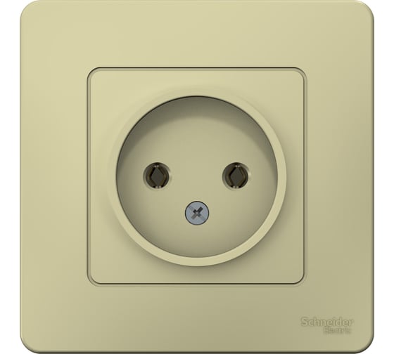 Изображение товара 1-местная розетка Systeme Electric скрытой проводки Blanca 16А IP20 250В без заземления без защитных шторок бежевый BLNRS000017