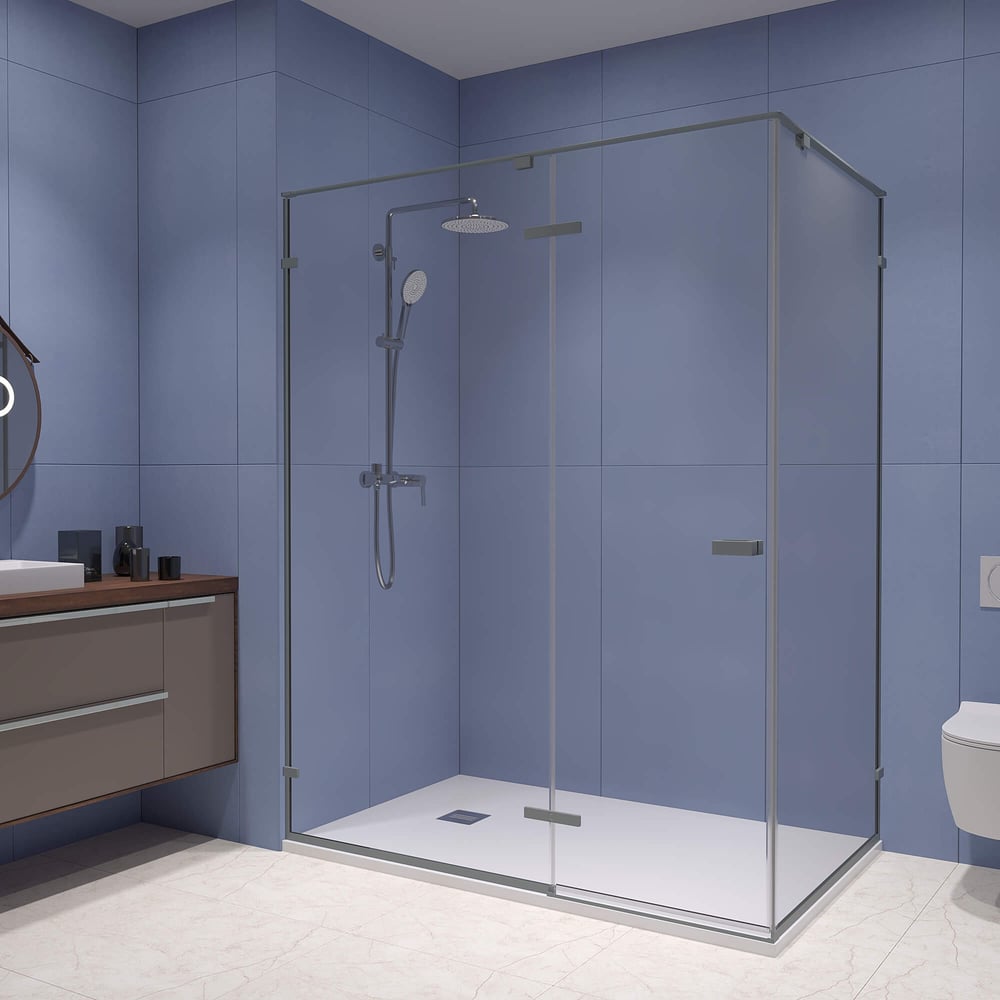 Изображение товара Душевой уголок RGW 100*80*200 SV-040-Gr с прозрачным стеклом