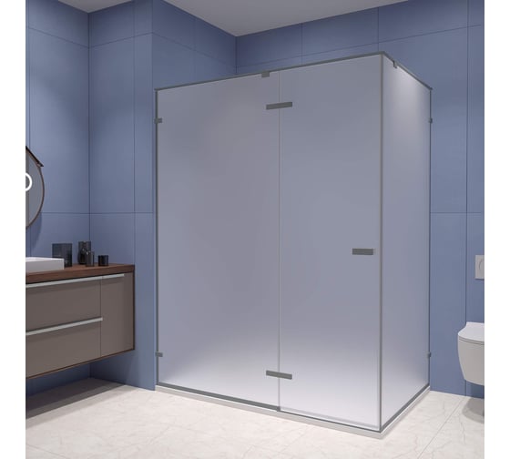 Изображение товара Душевой уголок RGW 120*90*200 SV-040-Gr, прямоугольник, серый, матовое стекло 8 мм, 2 уп. 353204029-210