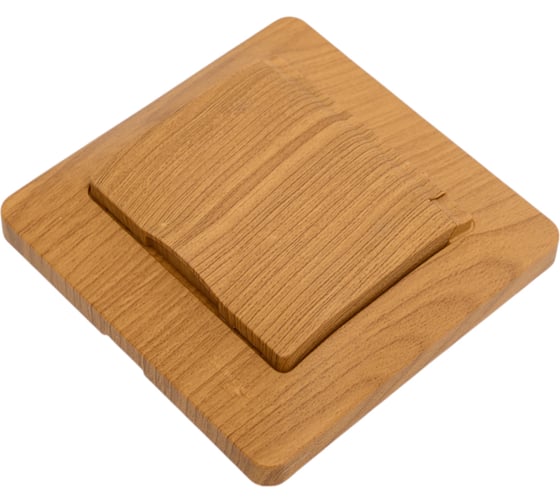 Изображение товара 1-местная розетка Systeme Electric скрытой проводки Glossa 16А с заземлением с крышкой в сборе дерево дуб GSL000546