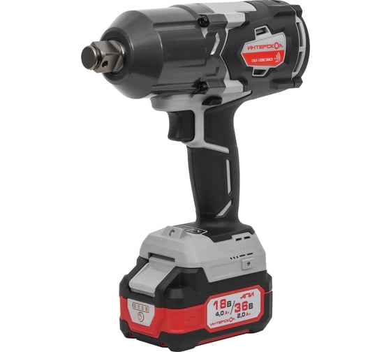 Изображение товара Бесщеточный ударный аккумуляторный гайковерт Интерскол ГАУ-1200/36ВЭ Li-ion АПИ кейс, без аккум. и ЗУ819.1.0.70