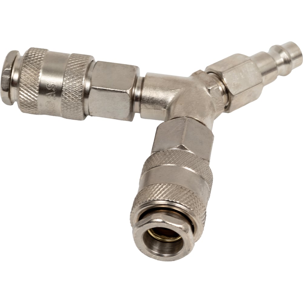 Изображение товара Разветвитель пневматический BlackWeld на 2 выхода Y-образный со штуцером 3303bw