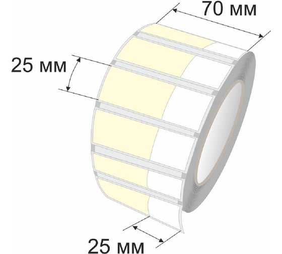 Изображение товара Этикетка для кабеля и провода SOFMIX СЛМ.ТТ. 25.4.70 1500 шт. рул 101686