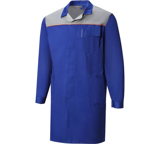 Изображение товара Халат СОЮЗСПЕЦОДЕЖДА Профессионал василек/светло-серый, р. 60-62/рост 182-188 2140024502086