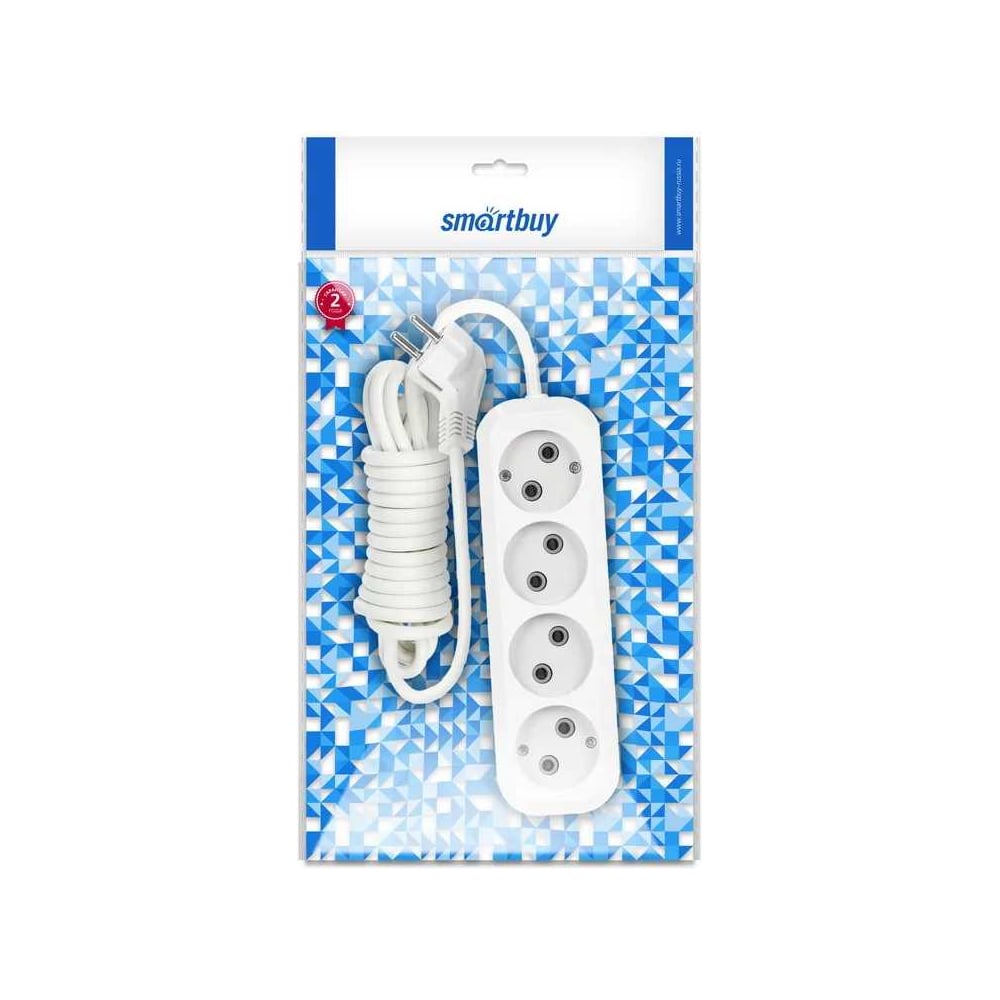 Изображение товара Удлинитель Smartbuy 4 гнезда 10 м 16А с заземлением