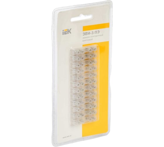 Изображение товара Зажим винтовой IEK ЗВИ-3 1,0-2,5мм2 (2шт/блистер) UZV3-003-04-2