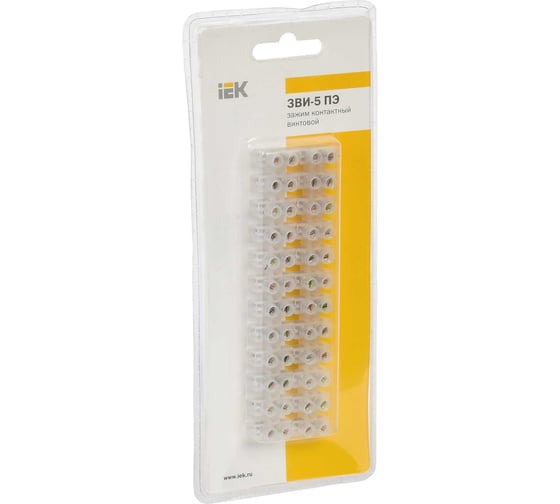 Изображение товара Зажим винтовой IEK ЗВИ-5 1,5-4мм2 (2шт/блистер) UZV3-005-04-2