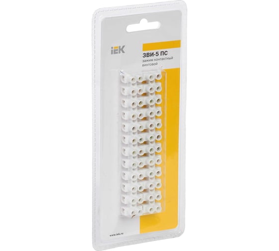 Изображение товара Зажим винтовой IEK ЗВИ-5 н/г 1,5-4мм2 (2шт/блистер) UZV4-005-04-2
