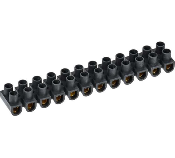 Изображение товара Зажим винтовой IEK ЗВИ-20 н/г 4-10мм2 (2шт/блистер) черные UZV5-020-06-2