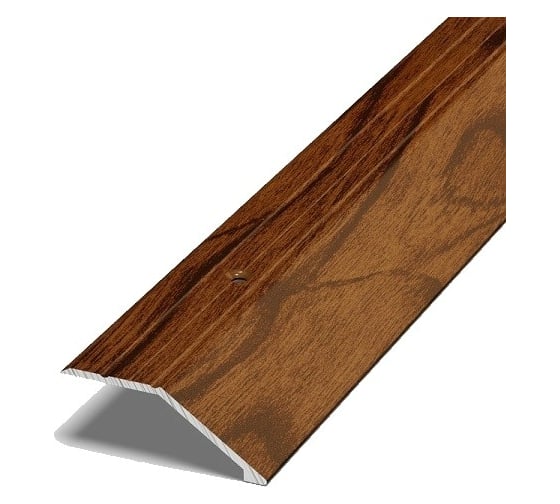 Изображение товара Порог разноуровневый алюминиевый (45 мм; 0.9 м; декоративный; мербау) Лука 00000001332