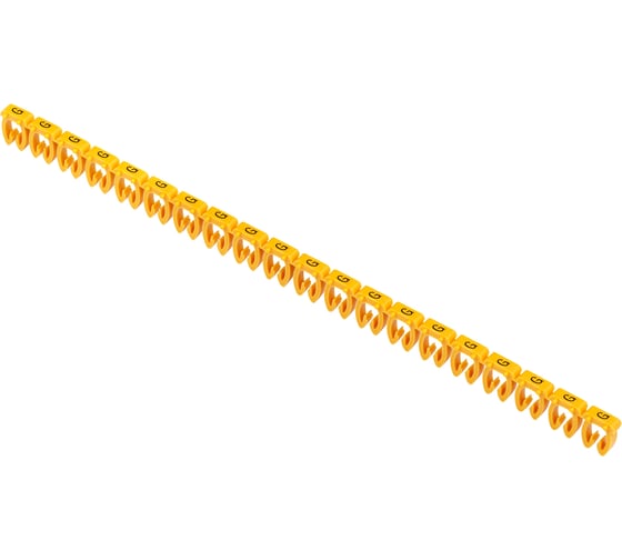 Изображение товара Маркер IEK открытого типа KE, 4-6мм2, символ G, 200штук/упаковка UMK-KE3-G