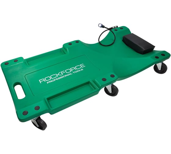 Изображение товара Лежак пластиковый подкатной Rockforce на 6-ти колесах RF-TRH6802-2(61720)
