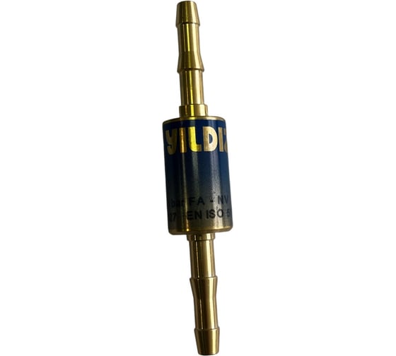 Изображение товара Клапан обратный кислород в разрыв рукава YILDIZ ф 6,3 мм GAZ 1028