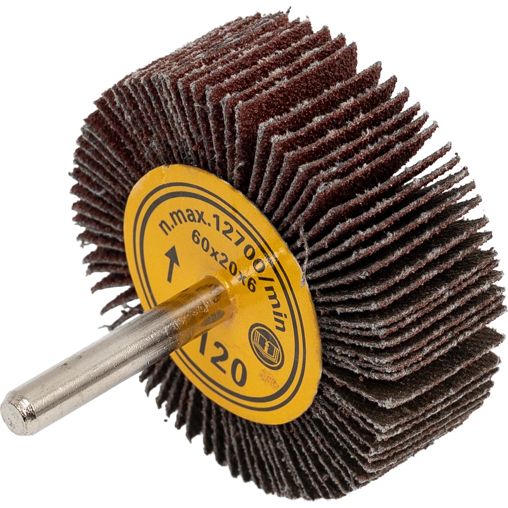 Изображение товара Головка-щётка лепестковая на шпильке 60x20x6 мм P120 Orientcraft