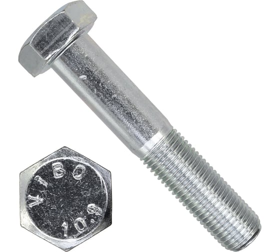 Изображение товара Болт Море-Метизов DIN 931 класс прочности 10.9 цинк М20x100 мм, 10 шт. BOLT931C109М2010010M