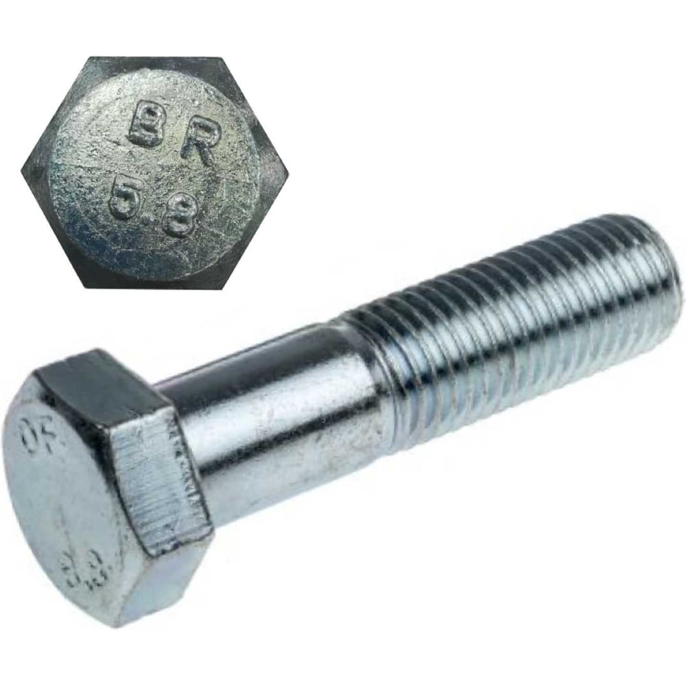 Изображение товара Болт Море-Метизов DIN 931 5.8 цинк М16x70 мм 25 шт. надежный крепеж
