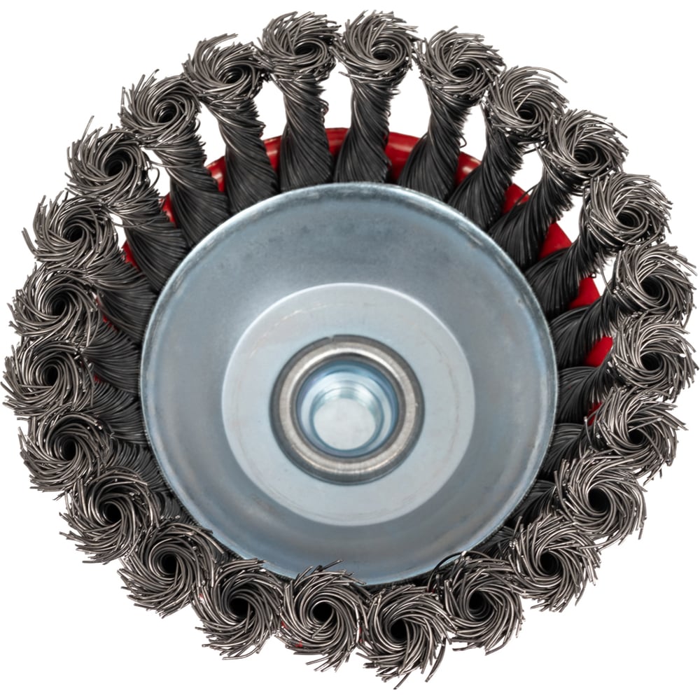 Изображение товара Щётка-крацовка крученый ворс 125 мм М14 жесткая Orientcraft для УШМ