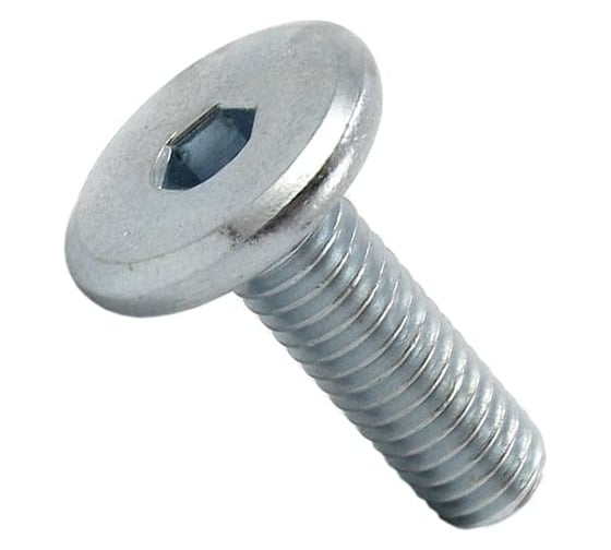 Изображение товара Винт Море-Метизов DIN 7420 мебельный с плоской головкой и шестигранным углублением под ключ,цинк,М8x20 мм, 10 шт. VINT7420CМ82010M