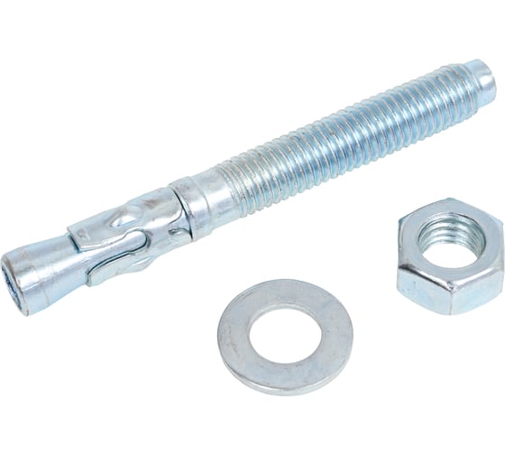 Изображение товара Клиновой анкер Море-Метизов 12x100 белый цинк мм, 10 шт. ANKERKLBC1210010M