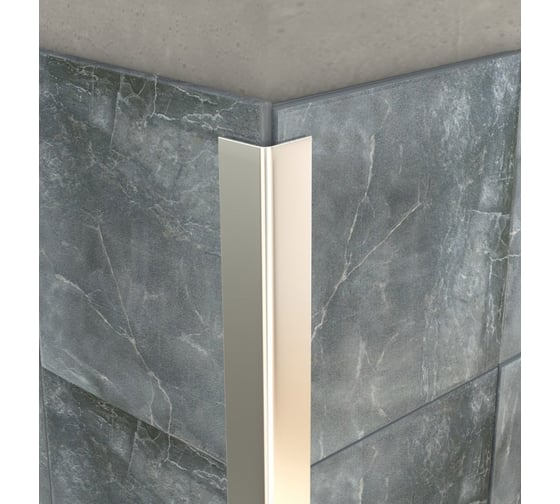 Изображение товара Угловой профиль ЛУКА из нержавеющей стали 10х10 мм, 2.7 м, сатинированный УТ000043047