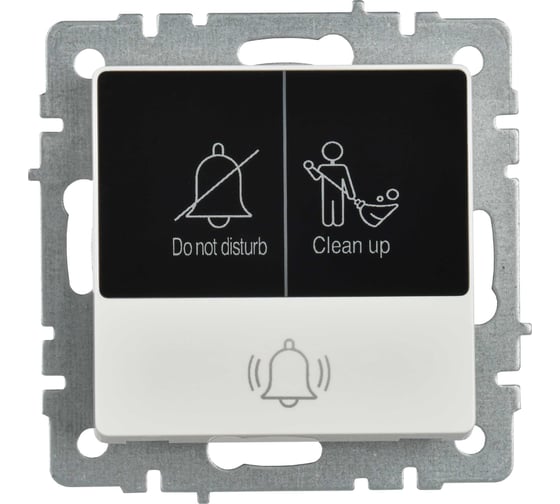 Изображение товара Кнопка звонка с индикацией для отелей IEK BRITE 10А ВС10-1-9-БрБ бел. BR-V14-2-10-K01