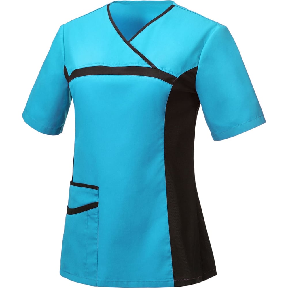 Женская блуза СОЮЗСПЕЦОДЕЖДА, размер 48-50, цвет бирюзовый/черный 2000000142258 ОРИОН - фото 1