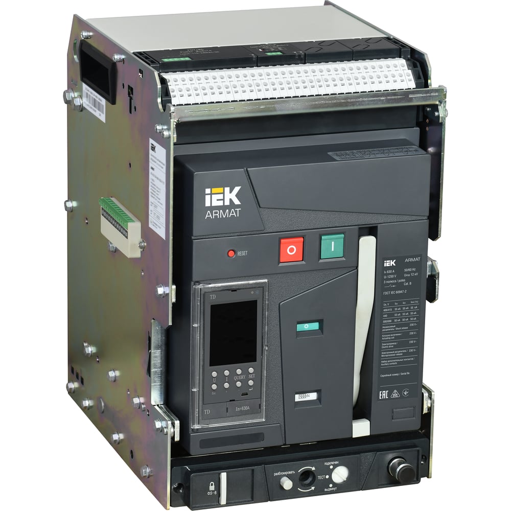 Изображение товара Автоматический выключатель IEK ARMAT AR-A2C TD06 3P 630А микропроцессорный