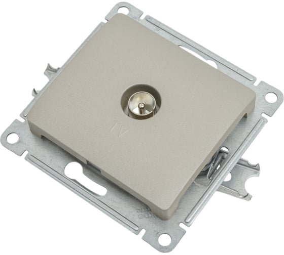 Изображение товара Механизм коннектора TV антенны Systeme Electric Glossa платина GSL001293