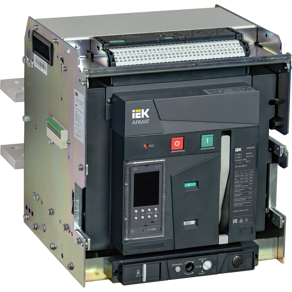 Изображение товара Выключатель автоматический IEK ARMAT AR-A3S TD25 3P с высоким током защиты и микропроцессорным расц