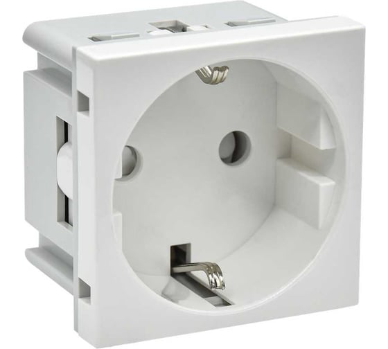 Изображение товара Розетка IEK PRIMER РКС-20-30-П-К з/к з/ш в/з, белый PR-KK40D-RSZH-2-2-K01
