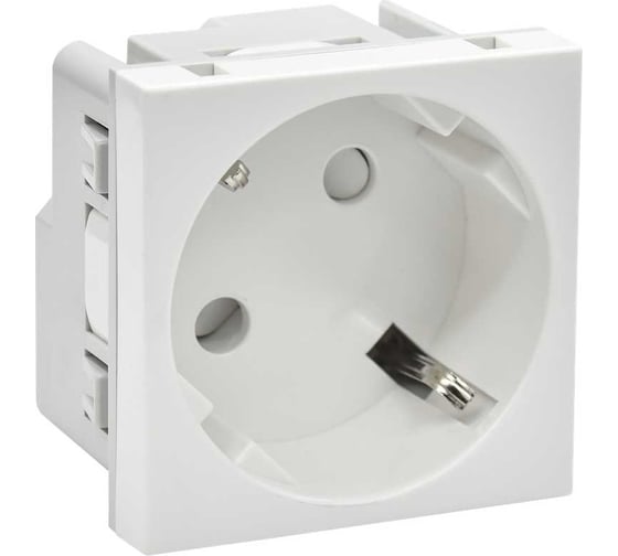 Изображение товара Розетка IEK PRIMER РКС-20-30-П-45 45град з/к з/ш в/з, белый PR-KK40D-RSZH-2-2-45-K01